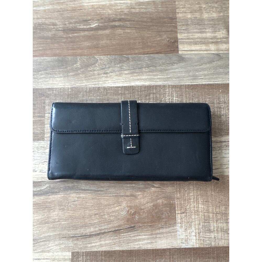 Vintage Ann Taylor Black 100% Leather Wallet